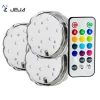 Remote Controlled Waterproof Round RGB Led Light Battery Powered for Wedding Pond Decoration