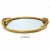 Import Resin Gold with Crocodile Handle Decorative Mirror Serving Tray from China