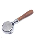 Reusable Espresso Coffee Maker Parts Wood Handle Coffee Portafilter