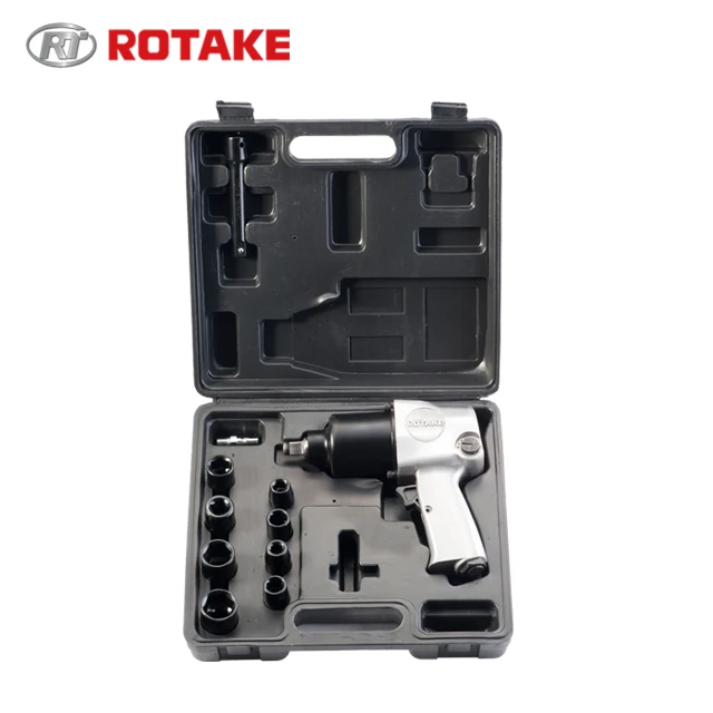 Rotake 1/2 Inch Heavy Duty Air Impact Wrench Kit Sets With Air Tools