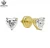 Import Round brillant cut screw back 14k diamond cz gold stud earrings, cubic zirconia earrings from China