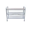 rustic antique wooden metal industry 2 tires storage shelf shoes rack for home hotel commercial