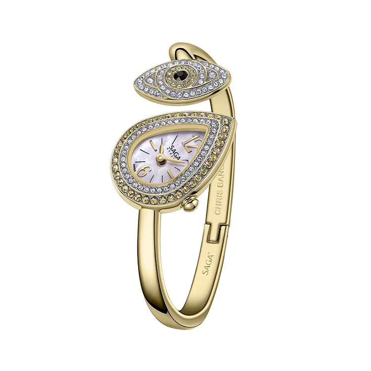 SAGA 71865 High Performance Ladies Diamond Watches Jewelry Women Quartz Bracelet Watch