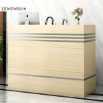 Salon Counter Gloss White School Reception Desk