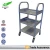 Import School library metal file trolley Bookstore dedicated 3 levels silent book cart with wheels from China
