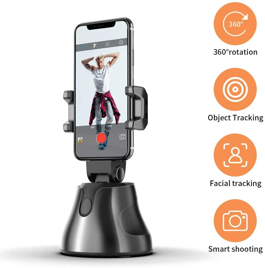 Selfie Stick Portable 360 Rotation USB Auto Face Object Tracking Smart Shooting Phone Mount Shooting Smartphone Mount Holder