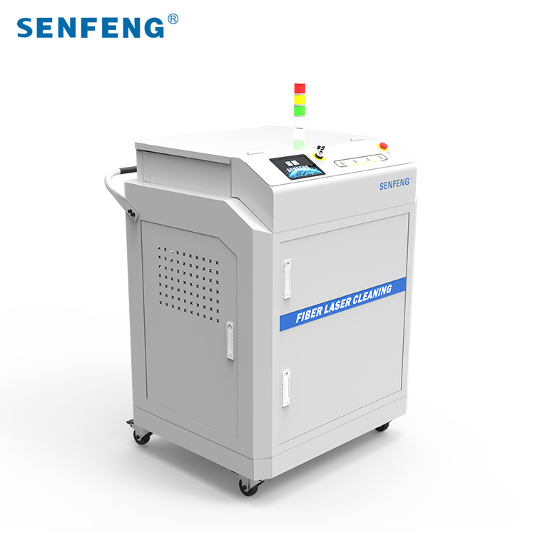 SENFENG fiber laser cleaning machine  for  rust removal in fishing vessel and barges in ship yard SF 200CL
