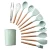 Import Silicone Kitchen Cooking Tools Stand Kitchenware Silicone Spatula Set Spoon Silicone Kitchen Utensils With Wooden Handles from China