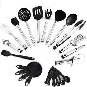 Silicone Kitchen Utensil set -23 Cooking Utensils, Kitchen Gadgets for Nonstick Cookware Set
