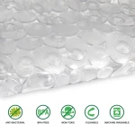 silicone rubber rollable mildew resistant spa small bathtub shower rug non slip bath mats for bath tub kids inside shower