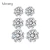 Import Silver Plated Crystal CZ Stud Earrings Wedding Round Shape Diamond Zirconia Studs Earrings from China