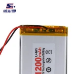 Silver white 3.7v lithium-ion battery 1200mAh BT speaker lithium ion polymer 3.7 v