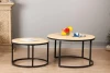 Simple Stylish One Big And One Small Save Space Round Modern Coffee Table