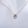 Single Circle Necklace Stainless Steel  Casting Minimalist Fashion Pendant Jewelry