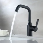 Single Handle Bathroom Basin Faucet Matte Black Brass Basin Faucet Toilet Tap Bathroom Mixer