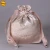 Import Sinicline Pink Colored Cotton Drawstring Bag with Metal Accessories from China
