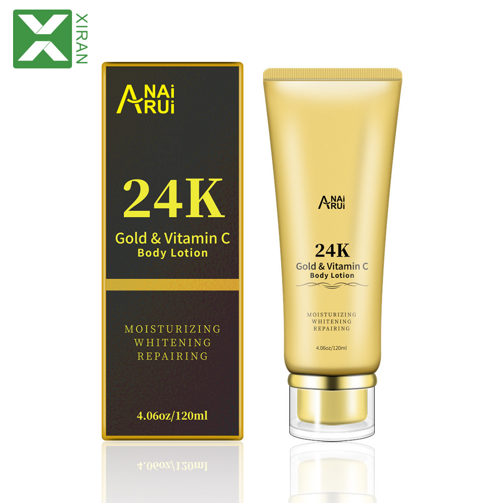 Skin care private label 24k gold vitamin c body cream skin whitening body lotion