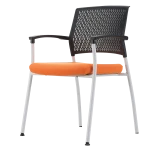 SL-1637 High density and high elastic sponge Black plastic back and armrest reception guest chair