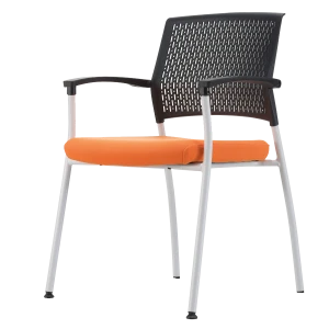 SL-1637 High density and high elastic sponge Black plastic back and armrest reception guest chair