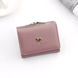 Small soft leather wallet women simple style coin bag money clip cards holder girls mini purse short style wallets