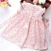 smocked girl dress floral children clothes flower handmade summer christmas pink wholesale kids clothes boutiqus c91120545