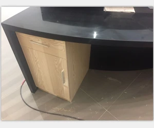Special design solid surface curved reception counter desk