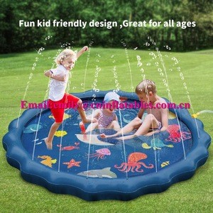 Sprinkle &amp; Splash Play Mat ,60&quot; Blue Inflatable Sprinkler Pad