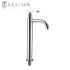 Square chrome single handle deck mounted bathroom washbasin faucet mixer with single function