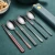 Import Stainless Steel Chopsticks Spoon Cutlery Set Exquisite Hanging Hole Box With Tableware Student Office Portable Dinnerware Box from China