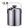 stainless steel double wall party ice bucket,ice bucket with lid