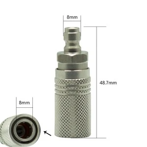 Stainless Steel Paintball Airsoft PCP Charging Hose EXTENDED Quick Coupling Socket