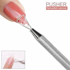 Stainless Steel Triangle Cuticle Peeler Scraper Remove ,gel polish remover