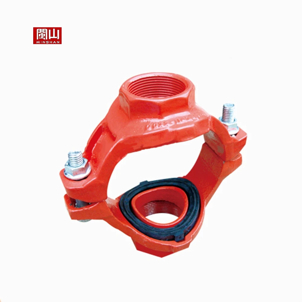 Steel Pipe Fittings and Mechanical Joint Pipe Fitting IRON Flange Grooved Coupling Mechanical Cross Square Casting Minshan UL,FM