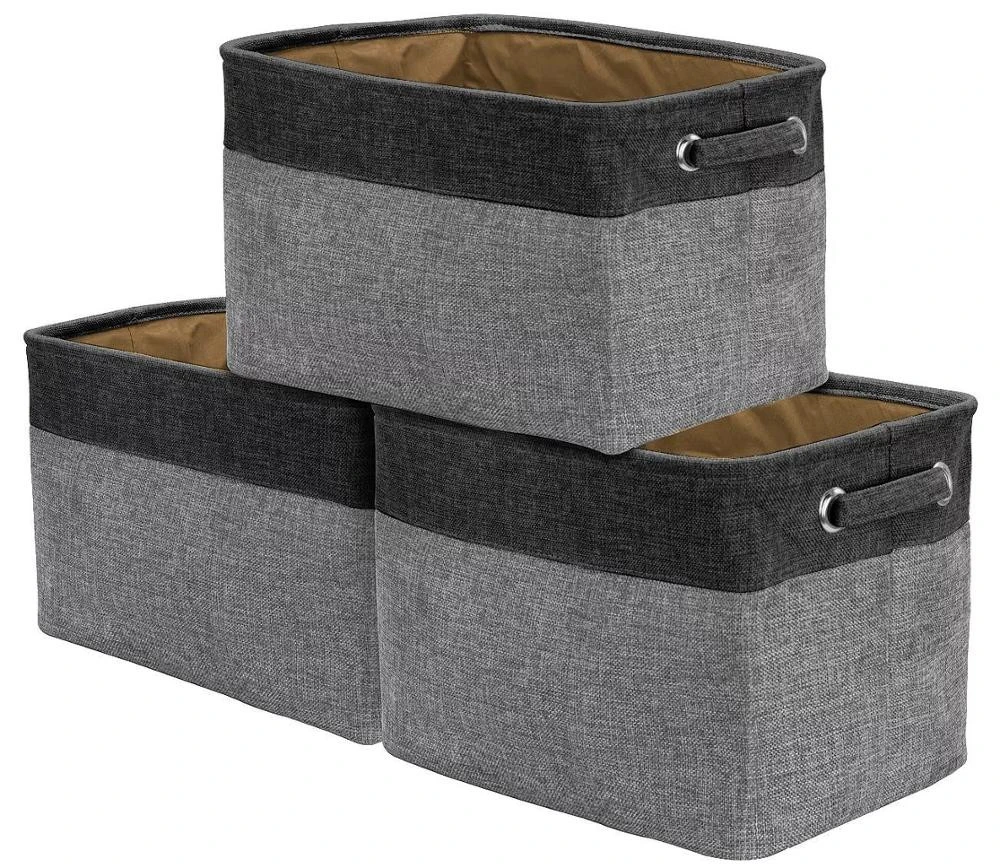 Storage Large Basket  Fabric Collapsible Organizer Box &amp; bins storage box with Carry Handles