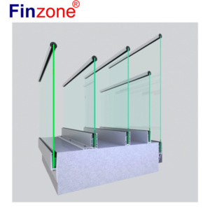 strong quality glass balustrade handrail for outdoor deck porch balcony railing using