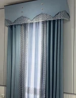 Summer Annes Luxury Curtains Modern Living Room Balcony Window Curtains Solid Color Embroidered Curtain