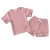 Import Summer Hanging solid color round neck short sleeve top rope shorts baby clothing sets from China