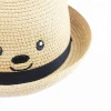 Summer kids lovely bear eco-friendly paper straw hat