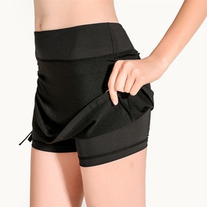 Summer women one pieces sports security shorts running dryfit Yoga Fitness tennis skirt no pocket