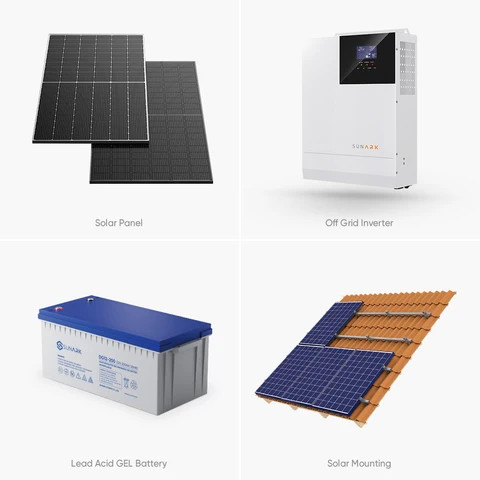 Buy Sunark Complete Off Grid Solar System 5kw 10kw 15kw 20kw Solar ...