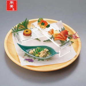 Sushi serving tray/Porcelain mini cup with bamboo leaf shape for Restaurant Japanese food