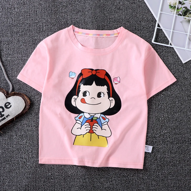 T-shirts Baby boys and girls cotton tops cartoon printed Children&#x27;s T-shirts Children&#x27;s clothing short sleeves summer wholesale