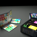 table board game with paper cards