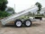 Import tandem truck trailer dual axle electric drum brake and manual brake,hydraulic cylinder tipping trailer from China