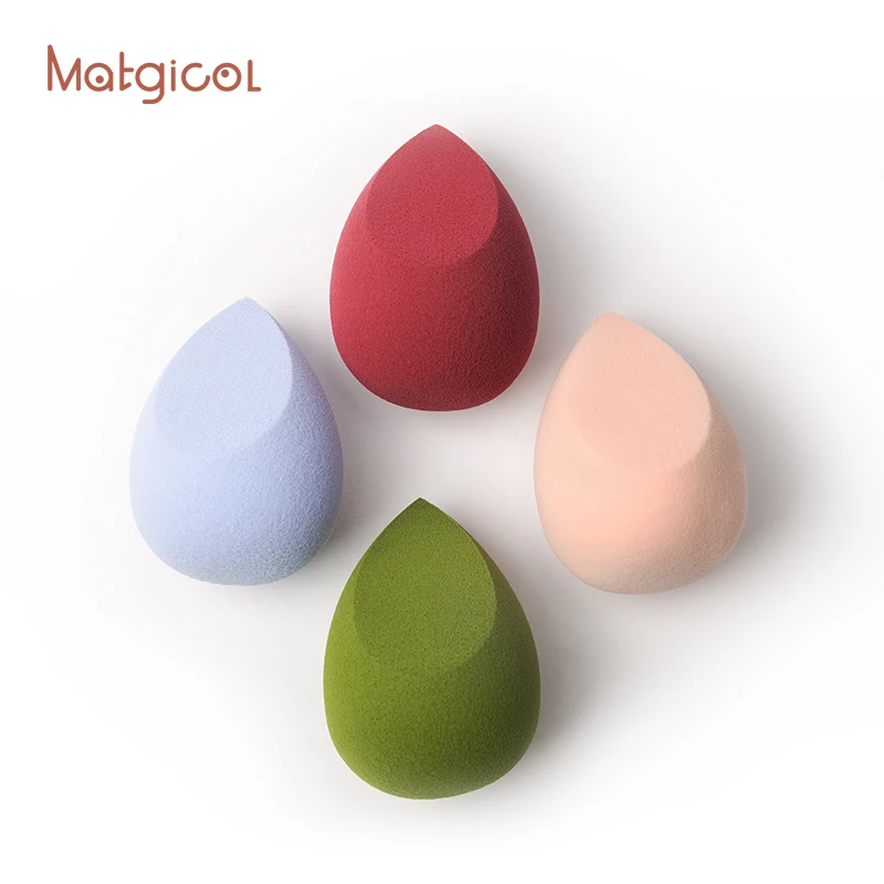 Teardrop Shaped Blender with Two Sections Expanded When Wet Facial Makeup Sponge Puff Cosmetic Powder Puff esponjas