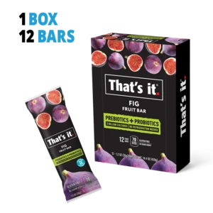 That&#39;s It. Probiotic Fig Fruit Bars -Box of 12 All Natural Gluten Free Healthy Fruit Snacks With Prebiotics