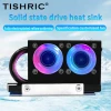 TISHRIC RGB SSD M2 Radiator With Fan 3Pin 7000RPM Cooling M.2 Hard Disk Heatsink M.2 2280 NVMe NGFF SSD Heat Sink For Desktop PC