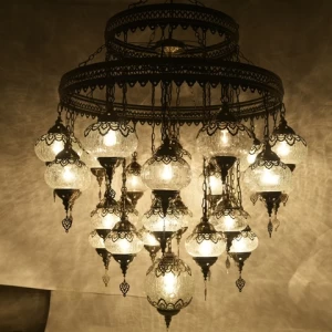 Tokin-lightingNew Crystal Lamp Personality Creative big Chandelier Hallway Bar Hotel  Indoor Cracks 27 Chandeliers
