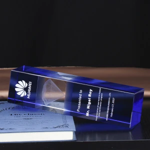 top grade K9 crystal glass trophy  3D laser engraved handmade craft crystal trophy crystal award personalized custom