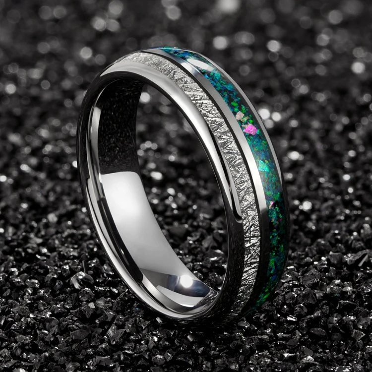 Top quality customizable mens zircon tungsten rings